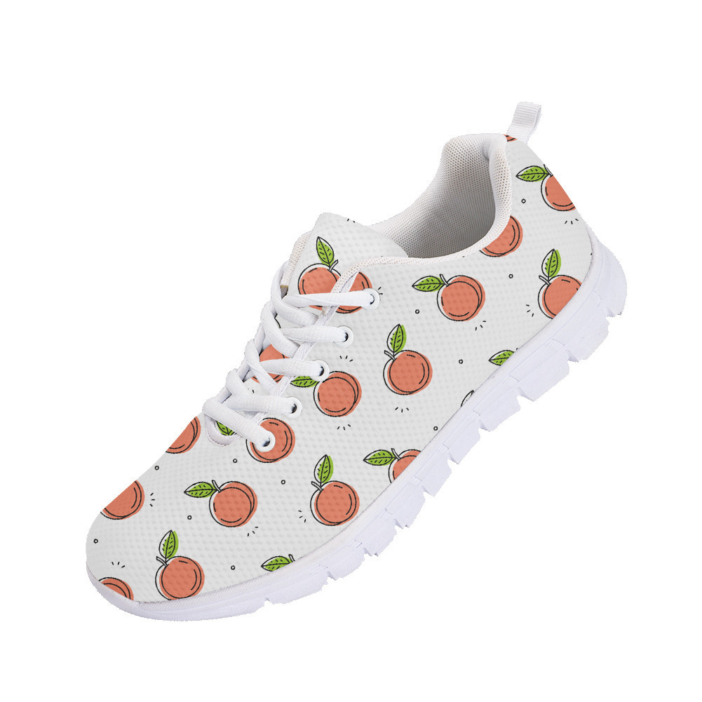 Pastel Pink Peach Outline Doodle Illustration Running Shoes Sport Sneakers