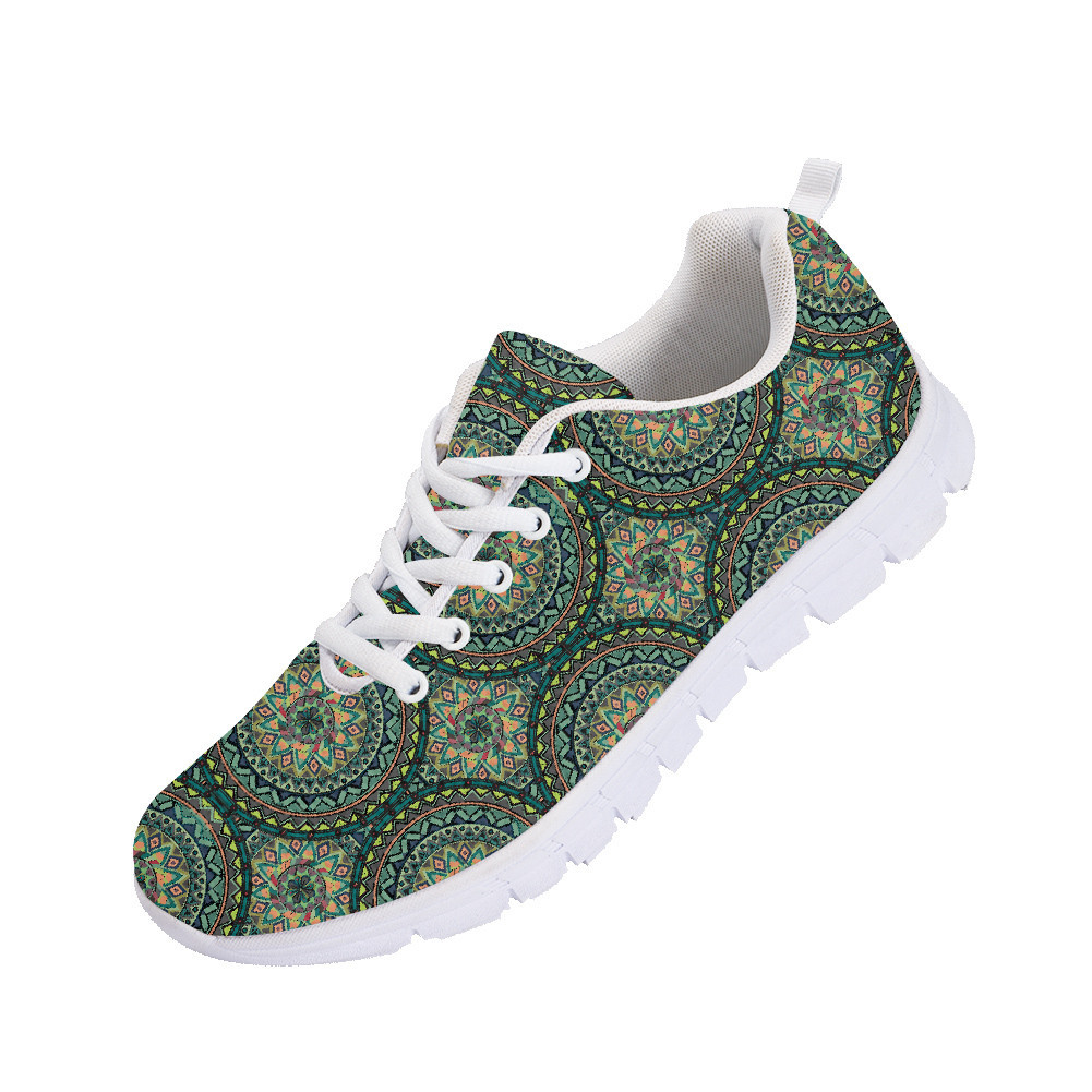 Ornate Floral With Vintage Mandala Elements Running Shoes Sport Sneakers